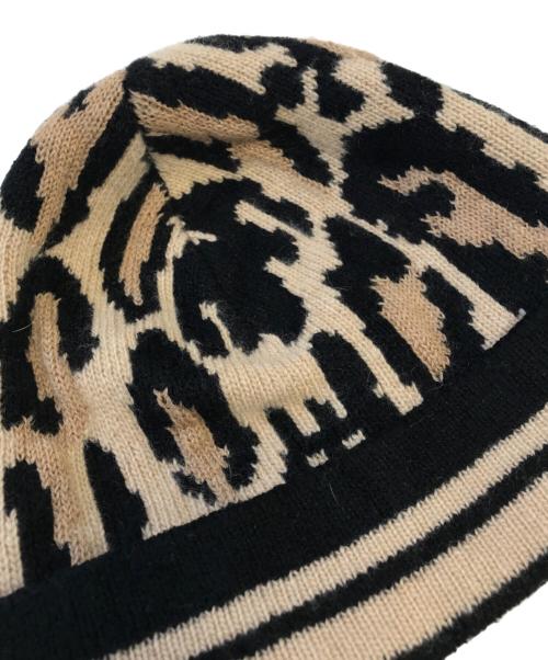 LOUIS VUITTON（ルイ ヴィトン）LOUIS VUITTON (ルイ ヴィトン) ラインストーン ニット帽 ブラック×ベージュ サイズ:表記なしの古着・服飾アイテム