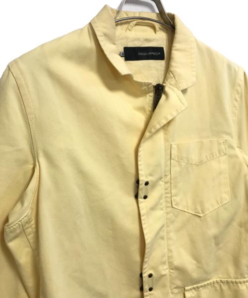 DSQUARED2（ディースクエアード）DSQUARED2 (ディースクエアード) バックジップコットンジャケット イエロー サイズ:48の古着・服飾アイテム