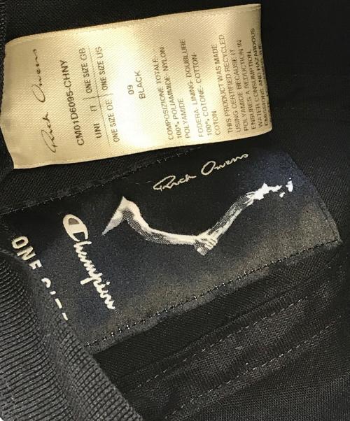 RICK OWENS（リックオウエンス）RICK OWENS (リックオウエンス) Champion (チャンピオン) キャップ ブラック サイズ:ONE SIZEの古着・服飾アイテム
