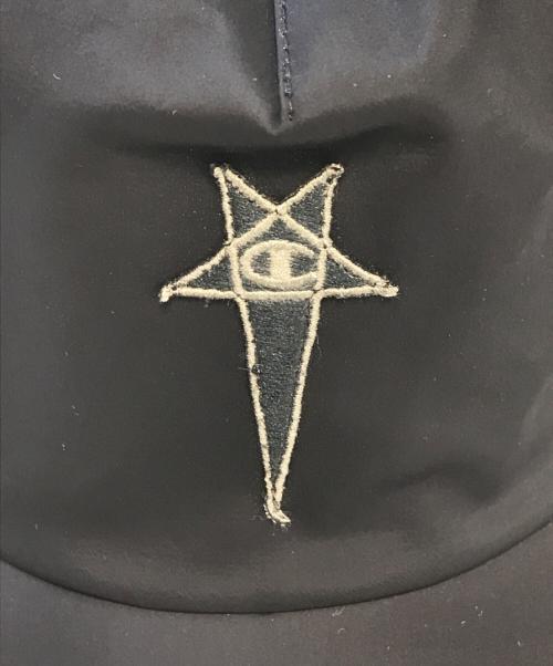 RICK OWENS（リックオウエンス）RICK OWENS (リックオウエンス) Champion (チャンピオン) キャップ ブラック サイズ:ONE SIZEの古着・服飾アイテム