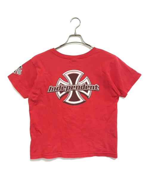 INDEPENDENT（インディペンデント）INDEPENDENT (インディペンデント) Tシャツ レッド サイズ:Lの古着・服飾アイテム