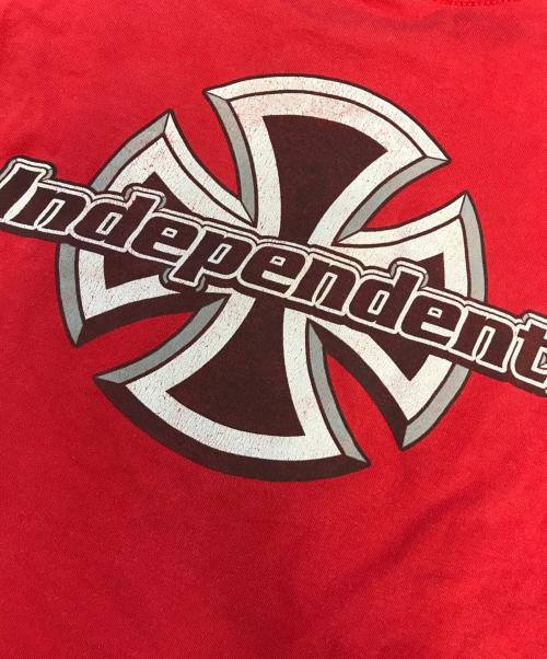 INDEPENDENT（インディペンデント）INDEPENDENT (インディペンデント) Tシャツ レッド サイズ:Lの古着・服飾アイテム