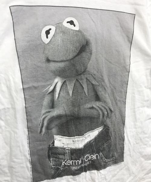 キャラクターTシャツ（キャラクターTシャツ）キャラクターTシャツ (キャラクターTシャツ) 90s Kermit(カーミット) キャラクターTシャツ ホワイト サイズ:Lの古着・服飾アイテム