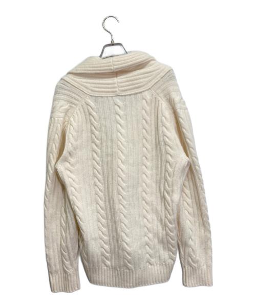 BAFY（バフィー）BAFY (バフィー) ショールカラーニットカーディガン ホワイト サイズ:48の古着・服飾アイテム