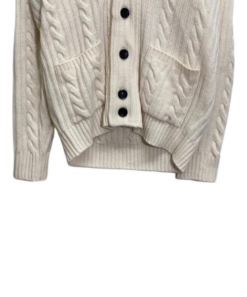 BAFY（バフィー）BAFY (バフィー) ショールカラーニットカーディガン ホワイト サイズ:48の古着・服飾アイテム