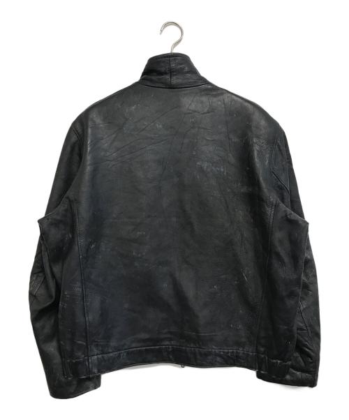 VINTAGE MILITARY（ヴィンテージ ミリタリー）VINTAGE MILITARY (ヴィンテージ ミリタリー) FRENCH MILITARY(フランス軍) レザーパイロットジャケット ブラック サイズ:表記なしの古着・服飾アイテム