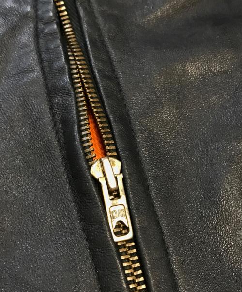 VINTAGE MILITARY（ヴィンテージ ミリタリー）VINTAGE MILITARY (ヴィンテージ ミリタリー) FRENCH MILITARY(フランス軍) レザーパイロットジャケット ブラック サイズ:表記なしの古着・服飾アイテム