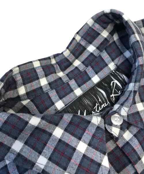 MARTINE ROSE（マーティン・ローズ）MARTINE ROSE (マーティン・ローズ) チェックシャツ ネイビー サイズ:Mの古着・服飾アイテム