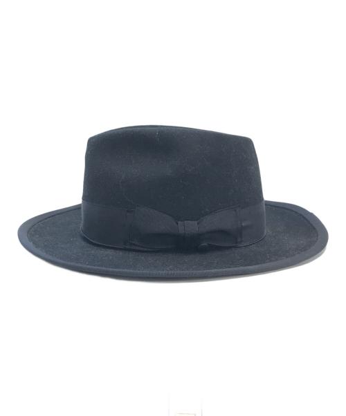 THE H.W.DOG&CO.（エイチダブリュードッグアンドコー）THE H.W.DOG&CO. (エイチダブリュードッグアンドコー) ウールブリムハット ブラック サイズ:40の古着・服飾アイテム