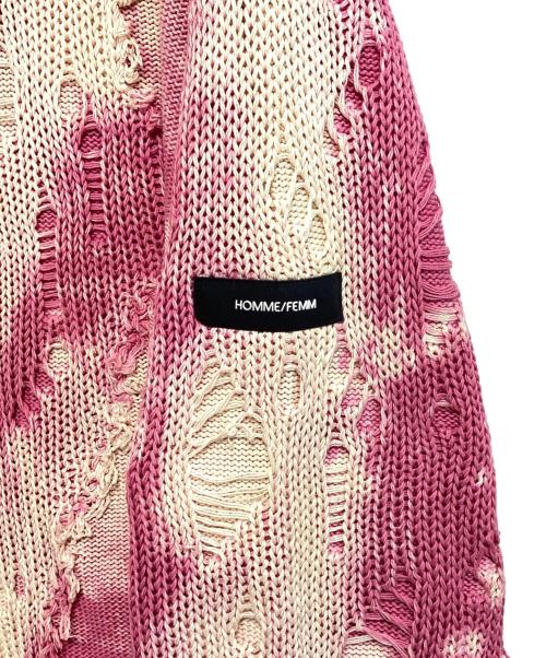 SYU.HOMME/FEMM（シュウオムフェム）SYU.HOMME/FEMM (シュウオムフェム) FIRE WORKS PULLOVER SWEATER パープル サイズ:2の古着・服飾アイテム