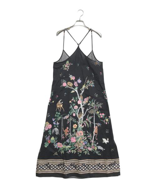 KEITA MARUYAMA（ケイタマルヤマ）KEITA MARUYAMA (ケイタマルヤマ) Paradise print キャミソールワンピース ブラック 未使用品の古着・服飾アイテム