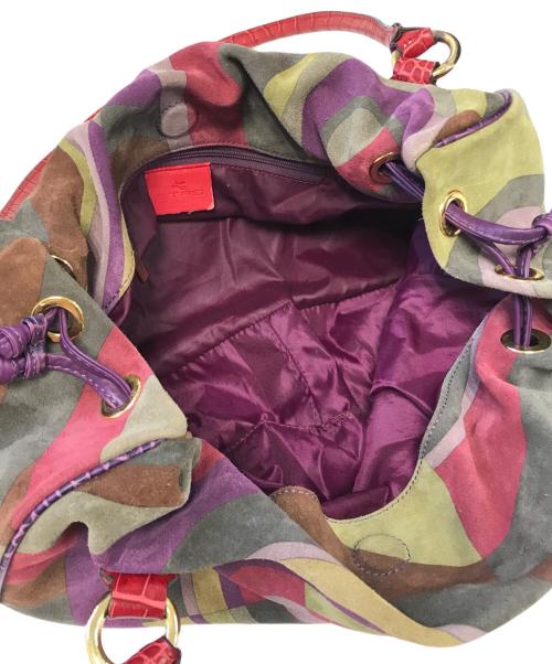 ETRO（エトロ）ETRO (エトロ) スウェードレザープリントトートバッグ マルチカラーの古着・服飾アイテム