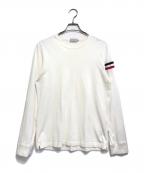 MONCLERモンクレール）の古着「トリコロールロングスリーブカットソー」｜ホワイト