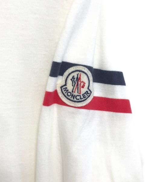 MONCLER（モンクレール）MONCLER (モンクレール) トリコロールロングスリーブカットソー ホワイト サイズ:Mの古着・服飾アイテム