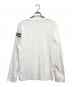 MONCLER (モンクレール) トリコロールロングスリーブカットソー ホワイト サイズ:M：11000円