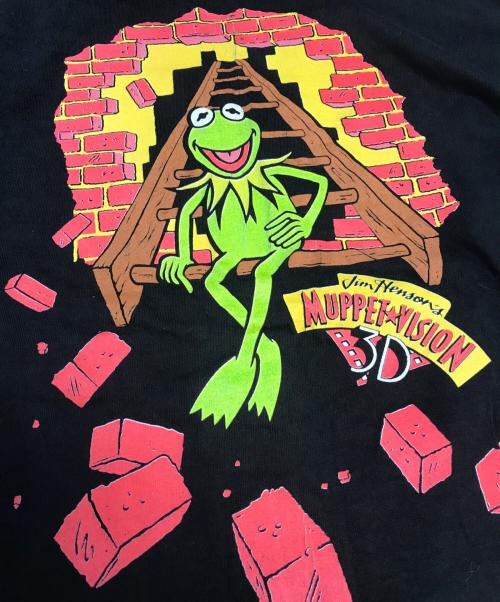 キャラクターTシャツ（キャラクターTシャツ）キャラクターTシャツ (キャラクターTシャツ) 90s Kermit(カーミット) キャラクターTシャツ ブラック サイズ:Lの古着・服飾アイテム