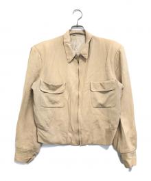 EM・KAHN&CO（EM・カーンアンドコー）の古着「レーヨンギャバジンジャケット」｜ベージュ