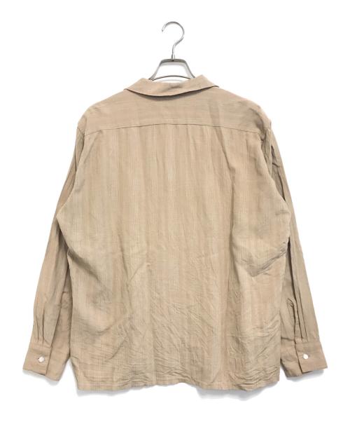 ARROW（アロー）ARROW (アロー) レーヨン混シャツ ベージュ サイズ:LARGEの古着・服飾アイテム