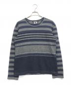 COMME des GARCONS HOMME DEUXコムデギャルソン オム ドゥ）の古着「切替ボーダーニット」｜グレー