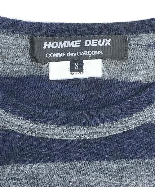COMME des GARCONS HOMME DEUX（コムデギャルソン オム ドゥ）COMME des GARCONS HOMME DEUX (コムデギャルソン オム ドゥ) 切替ボーダーニット グレー サイズ:Sの古着・服飾アイテム