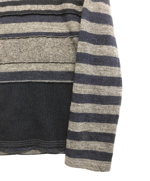 COMME des GARCONS HOMME DEUX（コムデギャルソン オム ドゥ）COMME des GARCONS HOMME DEUX (コムデギャルソン オム ドゥ) 切替ボーダーニット グレー サイズ:Sの古着・服飾アイテム