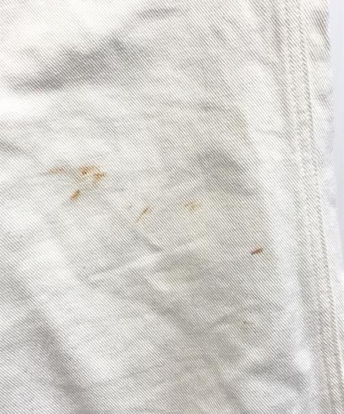 SKY HIGH FARM WORKWEAR（スカイハイファームワークウェア）SKY HIGH FARM WORKWEAR (スカイハイファームワークウェア) 英字プリントデニムパンツ ホワイト サイズ:Sの古着・服飾アイテム