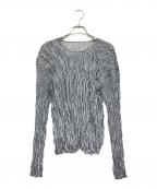 ISSEY MIYAKEイッセイミヤケ）の古着「シワ加工プリーツカットソー」｜ブラック