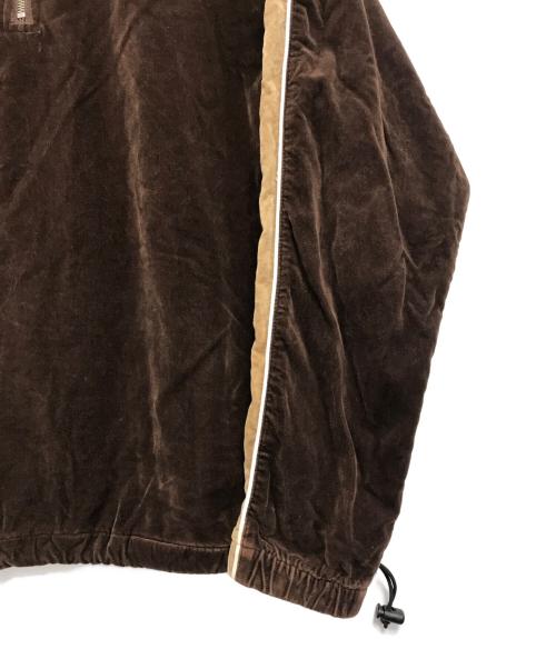 COMFORTABLE REASON（コンフォータブルリーズン）COMFORTABLE REASON (コンフォータブルリーズン) ハーフジップベロアプルオーバー ブラウン サイズ:Mの古着・服飾アイテム