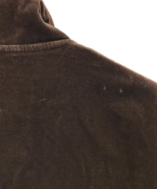 COMFORTABLE REASON（コンフォータブルリーズン）COMFORTABLE REASON (コンフォータブルリーズン) ハーフジップベロアプルオーバー ブラウン サイズ:Mの古着・服飾アイテム