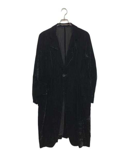 YOHJI YAMAMOTO（ヨウジヤマモト）YOHJI YAMAMOTO (ヨウジヤマモト) 00’sベルベットコート ブラック サイズ:3の古着・服飾アイテム