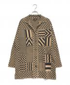 FENDIフェンディ）の古着「幾何学柄ニットジャケット」｜ブラウン