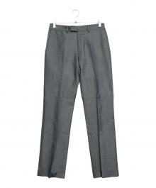 LOUIS VUITTON（ルイ ヴィトン）の古着「シルク混ストライプスラックス」｜グレー