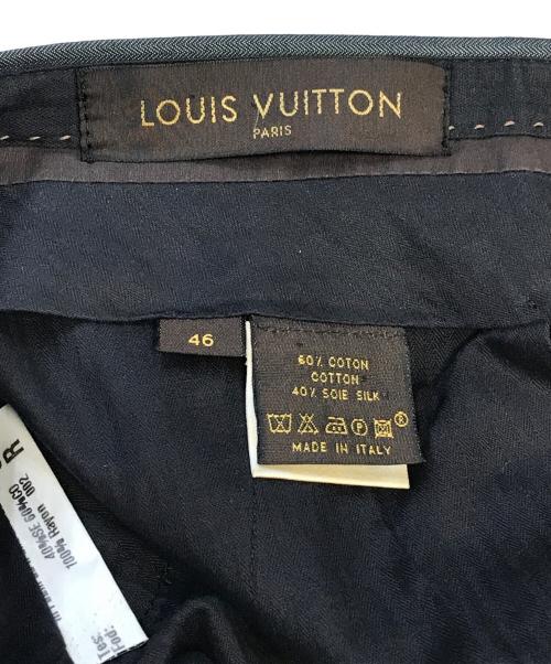 LOUIS VUITTON（ルイ ヴィトン）LOUIS VUITTON (ルイ ヴィトン) シルク混ストライプスラックス グレー サイズ:46の古着・服飾アイテム