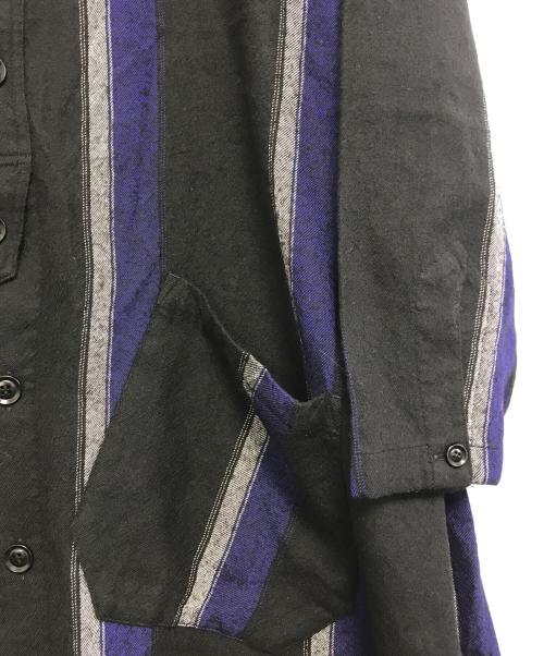 Y's（ワイズ）Y's (ワイズ) ウール混シャツワンピース ブラック サイズ:2の古着・服飾アイテム