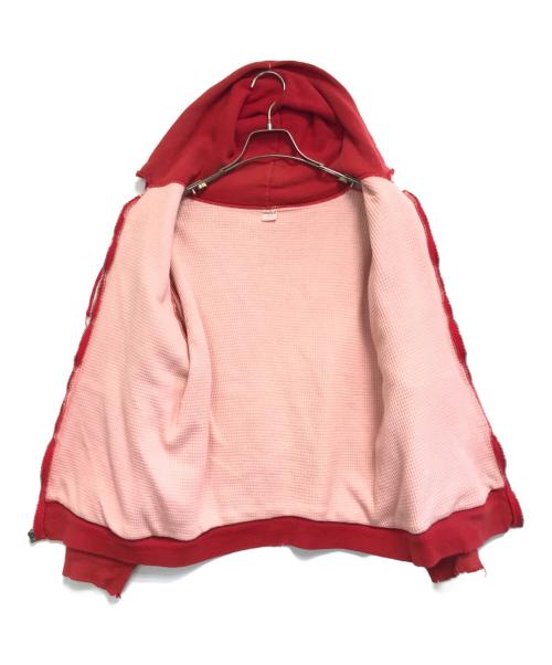 mayo SPRUCE（メイヨー スプルース）MAYO SPRUCE (メイヨー スプルース) 裏サーマルジップパーカー レッド サイズ:Mの古着・服飾アイテム