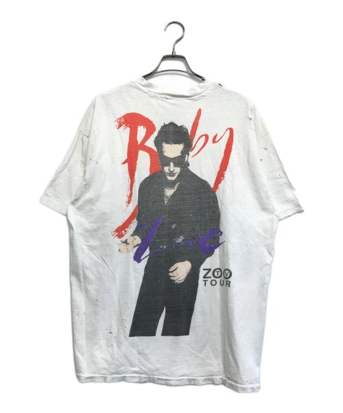 バンドTシャツ（バンドTシャツ）バンドTシャツ (バンドTシャツ) U2(ユートゥー) 両面プリントバンドTシャツ ホワイト サイズ:XLの古着・服飾アイテム