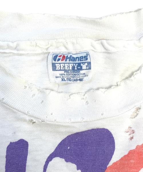 バンドTシャツ（バンドTシャツ）バンドTシャツ (バンドTシャツ) U2(ユートゥー) 両面プリントバンドTシャツ ホワイト サイズ:XLの古着・服飾アイテム