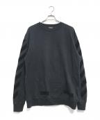 OFFWHITEオフホワイト）の古着「フロッキー加工スウェット」｜ブラック