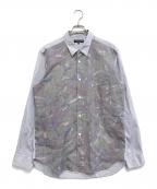 COMME des GARCONS HOMMEコムデギャルソン オム）の古着「カモフラ切替シャツ」｜スカイブルー