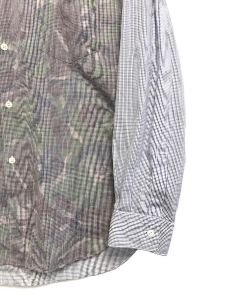 COMME des GARCONS HOMME（コムデギャルソン オム）COMME des GARCONS HOMME (コムデギャルソン オム) カモフラ切替シャツ スカイブルー サイズ:Lの古着・服飾アイテム