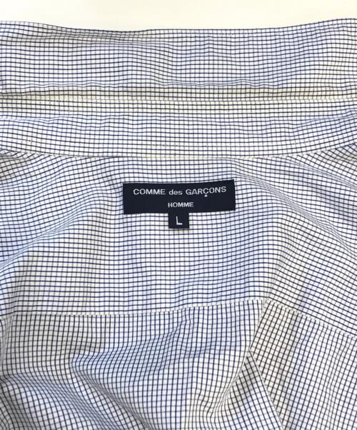 COMME des GARCONS HOMME（コムデギャルソン オム）COMME des GARCONS HOMME (コムデギャルソン オム) カモフラ切替シャツ スカイブルー サイズ:Lの古着・服飾アイテム