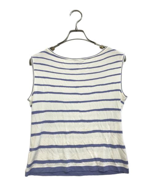 HERMES（エルメス）HERMES (エルメス) ノースリーブカットソー ホワイト サイズ:LAの古着・服飾アイテム