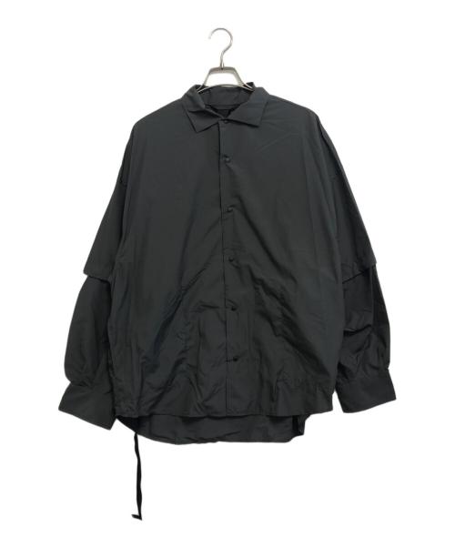 meanswhile（ミーンズワイル）meanswhile (ミーンズワイル) Feather Smooth Snap SH グレー サイズ:2の古着・服飾アイテム