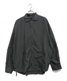 meanswhile（ミーンズワイル）の古着「Feather Smooth Snap SH」｜グレー