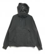 meanswhileミーンズワイル）の古着「Uneven Fabric Anorak Parka」｜ブラック