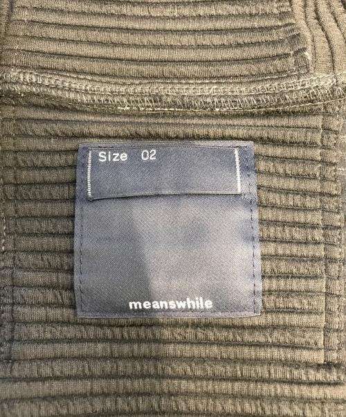 meanswhile（ミーンズワイル）meanswhile (ミーンズワイル) Uneven Fabric Anorak Parka ブラック サイズ:2の古着・服飾アイテム