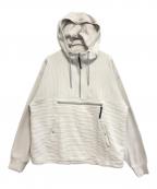 meanswhileミーンズワイル）の古着「Uneven Fabric Anorak Parka」｜ホワイト