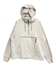 meanswhile（ミーンズワイル）の古着「Uneven Fabric Anorak Parka」｜ホワイト