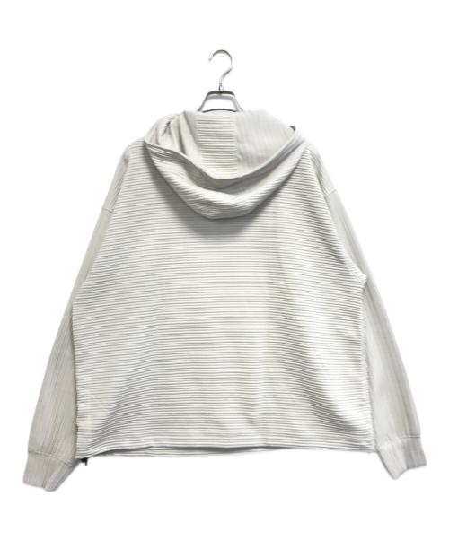 meanswhile（ミーンズワイル）meanswhile (ミーンズワイル) Uneven Fabric Anorak Parka ホワイト サイズ:3の古着・服飾アイテム