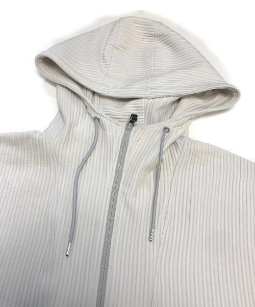 meanswhile（ミーンズワイル）meanswhile (ミーンズワイル) Uneven Fabric Anorak Parka ホワイト サイズ:3の古着・服飾アイテム